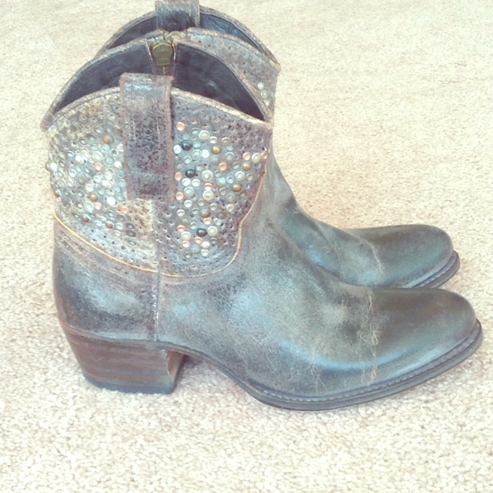 Frye Deborah studded leather boots